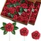 100 Pcs Artificial Flowers Real Looking Rose Flowers Bouquets